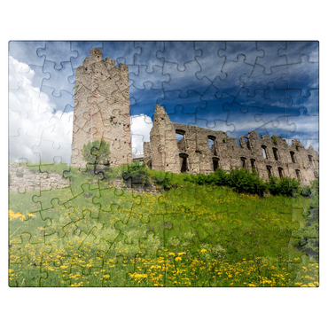 puzzleplate Castel Belfort, built 1311, Spormaggiore, Trentino-Alto Adige 100 Jigsaw Puzzle