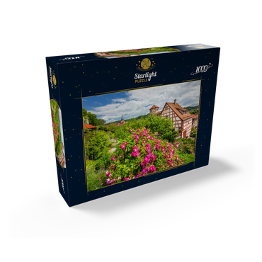 Rose garden at Romschlössle in Creglingen, Tauber valley 1000 Jigsaw Puzzle box view1