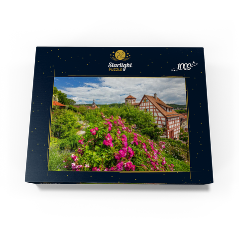 Rose garden at Romschlössle in Creglingen, Tauber valley 1000 Jigsaw Puzzle box view1