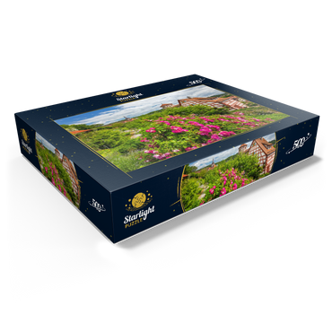 Rose garden at Romschlössle in Creglingen, Tauber valley 500 Jigsaw Puzzle box view1