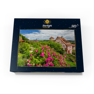 Rose garden at Romschlössle in Creglingen, Tauber valley 500 Jigsaw Puzzle box view1