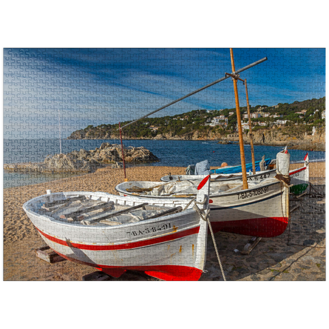 puzzleplate Placa Port-Bo, Calella de Palafrugell, Spain 1000 Jigsaw Puzzle
