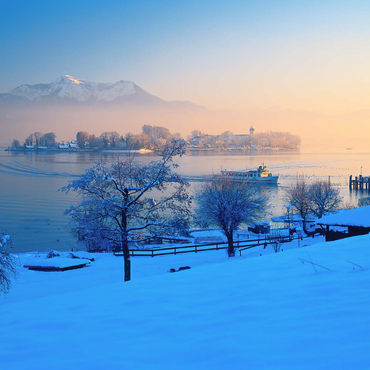 View from Gstadt at the Chiemsee to the Fraueninsel 1000 Jigsaw Puzzle 3D Modell