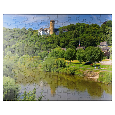 puzzleplate Dehrn Castle above the Lahn, Dehrn, district of Runkel 100 Jigsaw Puzzle