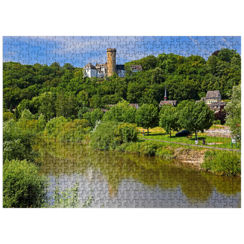 puzzleplate Dehrn Castle above the Lahn, Dehrn, district of Runkel 500 Jigsaw Puzzle