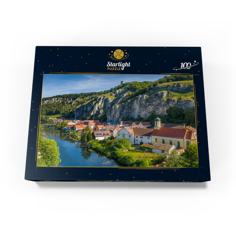 Place Essing with the castle Randeck at the river Altmühl 100 Jigsaw Puzzle box view1