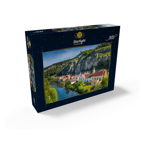 Place Essing with the castle Randeck at the river Altmühl 500 Jigsaw Puzzle box view1