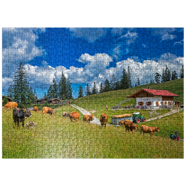puzzleplate Fischbachalm (1402m), Krün, Upper Bavaria 500 Jigsaw Puzzle