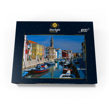 Canal with parish church, Burano Island near Venice, Veneto, Italy 1000 Jigsaw Puzzle box view1