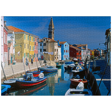 puzzleplate Canal with parish church, Burano Island near Venice, Veneto, Italy 1000 Jigsaw Puzzle