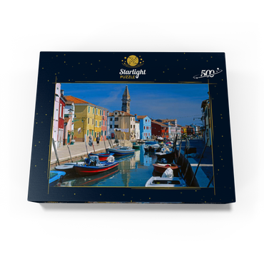 Canal with parish church, Burano Island near Venice, Veneto, Italy 500 Jigsaw Puzzle box view1