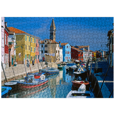 puzzleplate Canal with parish church, Burano Island near Venice, Veneto, Italy 500 Jigsaw Puzzle