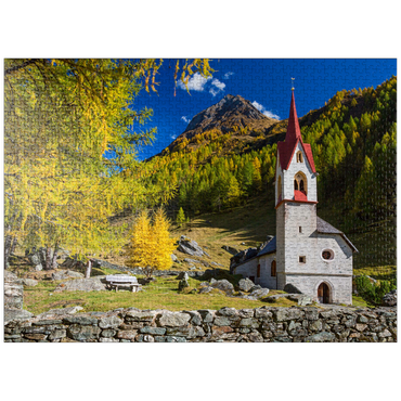puzzleplate Holy Spirit Church, 15th century, Kasern, Ahrntal, Trentino-South Tyrol 1000 Jigsaw Puzzle