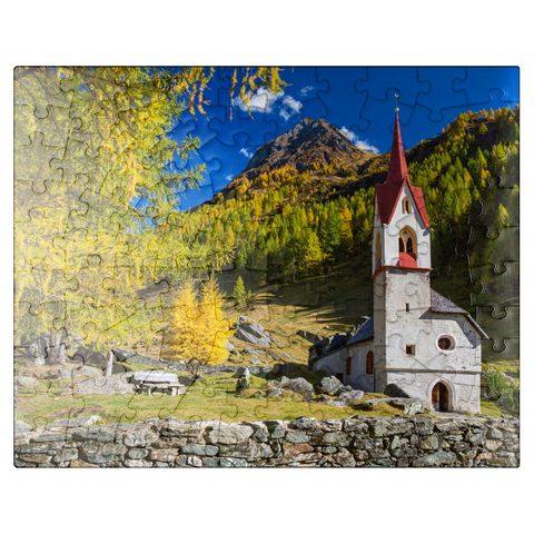 puzzleplate Holy Spirit Church, 15th century, Kasern, Ahrntal, Trentino-South Tyrol 100 Jigsaw Puzzle