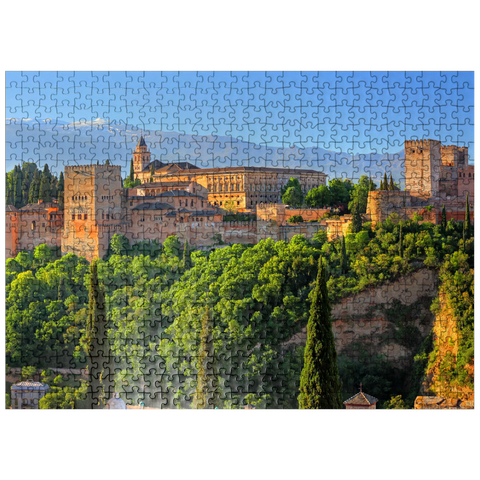 puzzleplate View to the Alhambra against the Sierra Nevada, Granada, Andalusia, Spain 500 Jigsaw Puzzle