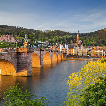 Heidelberg Castle and Old Bridge over the Neckar River in the early morning 1000 Jigsaw Puzzle 3D Modell