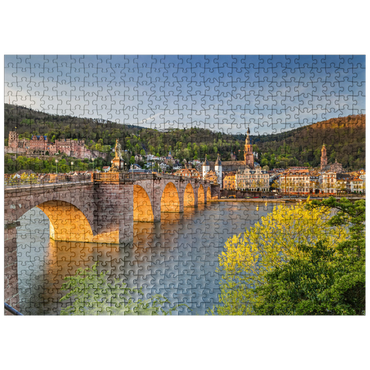 puzzleplate Heidelberg Castle and Old Bridge over the Neckar River in the early morning 500 Jigsaw Puzzle