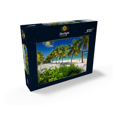 Palm Beach at Crown Beach Resort near Arorangi, Rarotonga Island, Cook Islands, South Seas 1000 Jigsaw Puzzle box view1