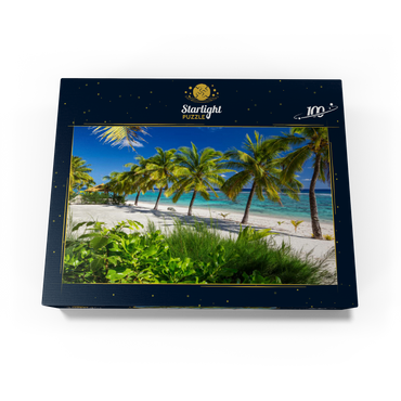Palm Beach at Crown Beach Resort near Arorangi, Rarotonga Island, Cook Islands, South Seas 100 Jigsaw Puzzle box view1