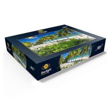 Palm Beach at Crown Beach Resort near Arorangi, Rarotonga Island, Cook Islands, South Seas 500 Jigsaw Puzzle box view1