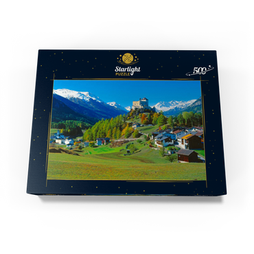 View to Tarasp Castle, Engadine, Canton Grisons, Switzerland 500 Jigsaw Puzzle box view1