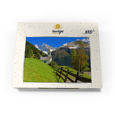 Chapel near Vals against the Olperer (3476m), Valsertal, Tyrol, Austria 1000 Jigsaw Puzzle box view1