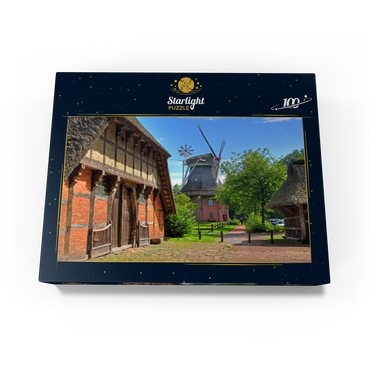 Open-air museum Ammerland farmhouse and cap windmill 100 Jigsaw Puzzle box view1