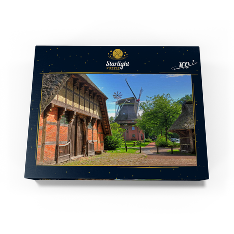 Open-air museum Ammerland farmhouse and cap windmill 100 Jigsaw Puzzle box view1