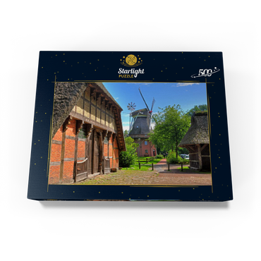 Open-air museum Ammerland farmhouse and cap windmill 500 Jigsaw Puzzle box view1