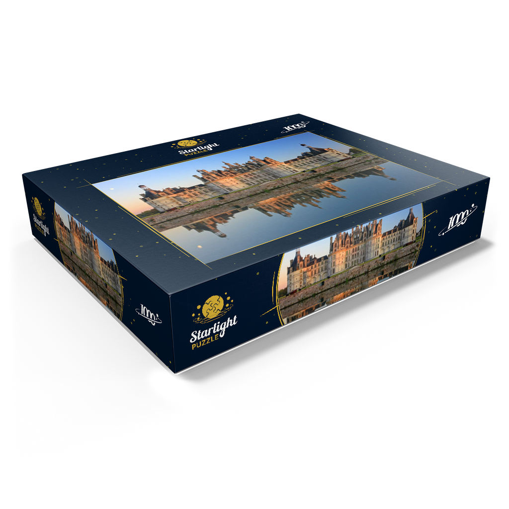 Chateau moat and north facade of Chambord Castle, France 1000 Jigsaw Puzzle box view1
