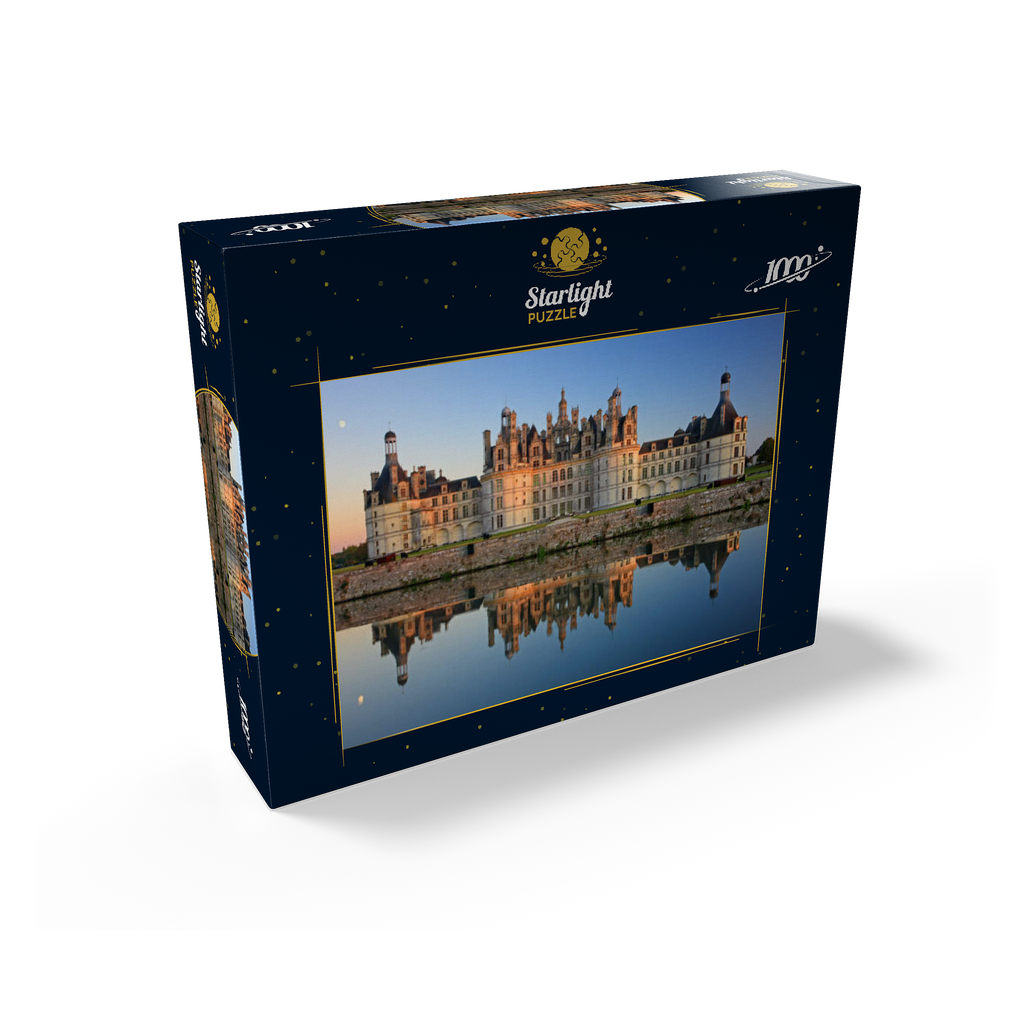 Chateau moat and north facade of Chambord Castle, France 1000 Jigsaw Puzzle box view1