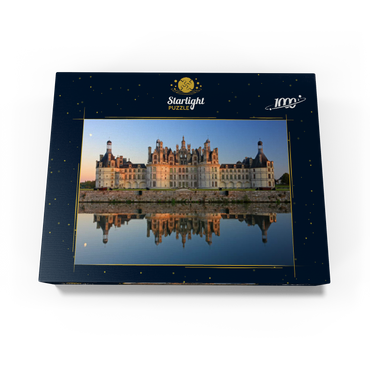 Chateau moat and north facade of Chambord Castle, France 1000 Jigsaw Puzzle box view1