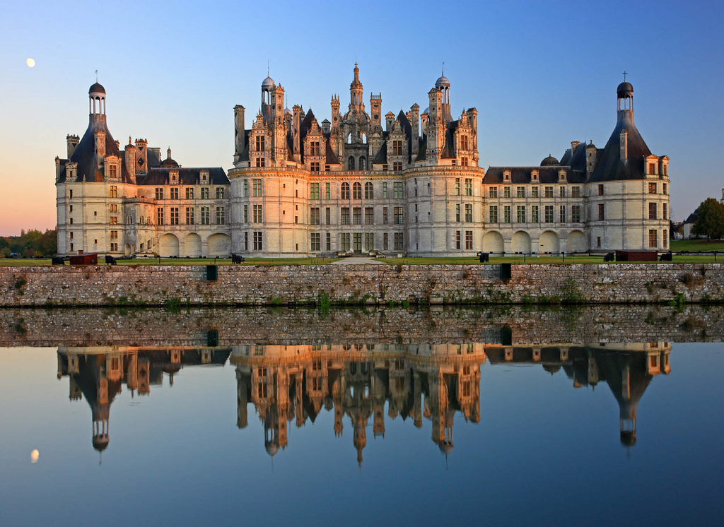Chateau moat and north facade of Chambord Castle, France 1000 Jigsaw Puzzle 3D Modell