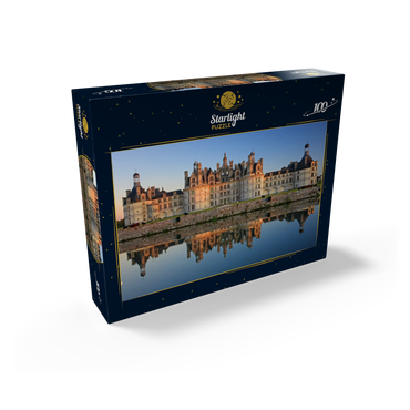 Chateau moat and north facade of Chambord Castle, France 100 Jigsaw Puzzle box view1