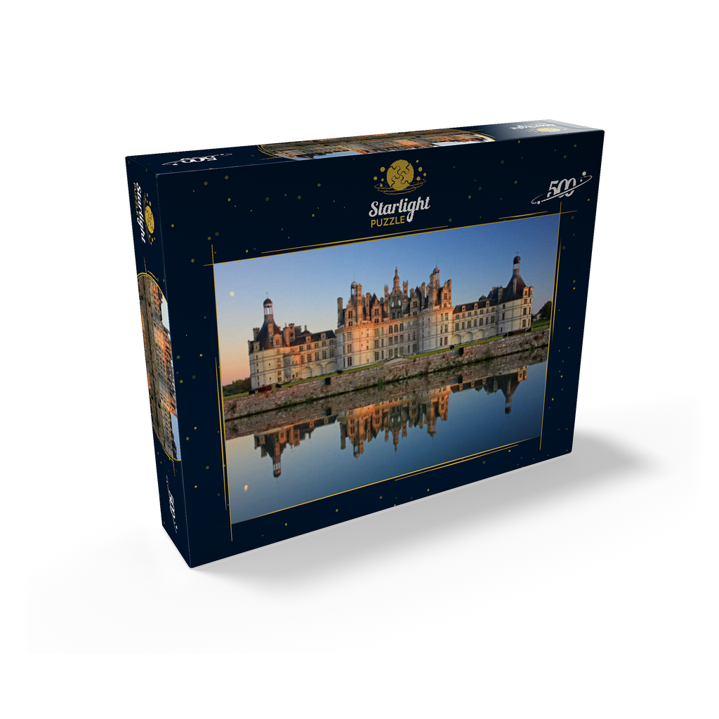 Chateau moat and north facade of Chambord Castle, France 500 Jigsaw Puzzle box view1