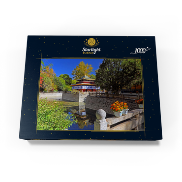 Water pavilion in the park of the Dalai Lama's summer residence, Tibet, China 1000 Jigsaw Puzzle box view1