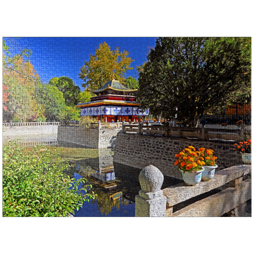 puzzleplate Water pavilion in the park of the Dalai Lama's summer residence, Tibet, China 1000 Jigsaw Puzzle