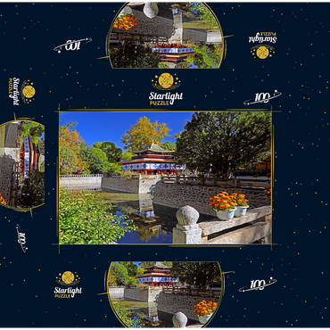 Water pavilion in the park of the Dalai Lama's summer residence, Tibet, China 100 Jigsaw Puzzle box 3D Modell