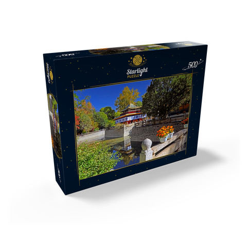 Water pavilion in the park of the Dalai Lama's summer residence, Tibet, China 500 Jigsaw Puzzle box view1