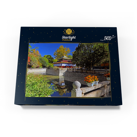 Water pavilion in the park of the Dalai Lama's summer residence, Tibet, China 500 Jigsaw Puzzle box view1