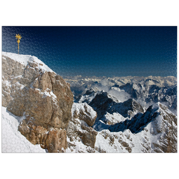 puzzleplate Zugspitze summit cross (2962m) 1000 Jigsaw Puzzle