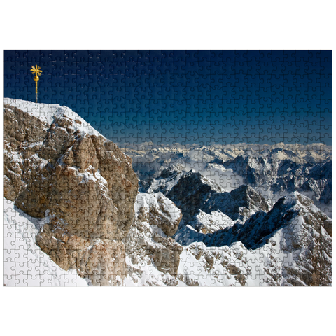 puzzleplate Zugspitze summit cross (2962m) 500 Jigsaw Puzzle