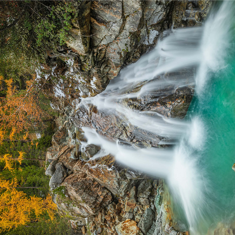 Waterfall in Morteratsch valley 1000 Jigsaw Puzzle 3D Modell