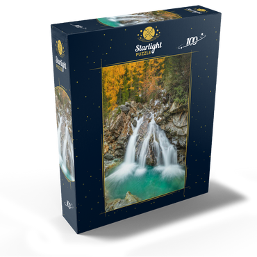 Waterfall in Morteratsch valley 100 Jigsaw Puzzle box view1