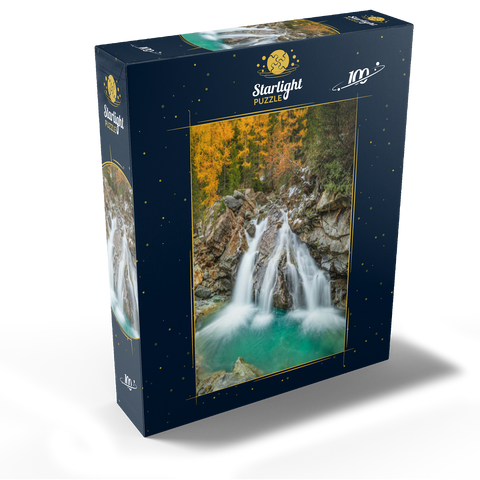 Waterfall in Morteratsch valley 100 Jigsaw Puzzle box view1