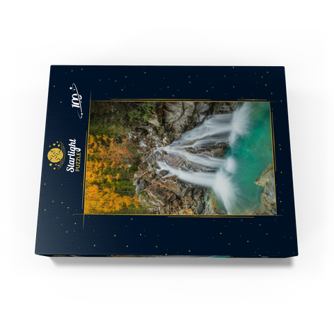 Waterfall in Morteratsch valley 100 Jigsaw Puzzle box view1