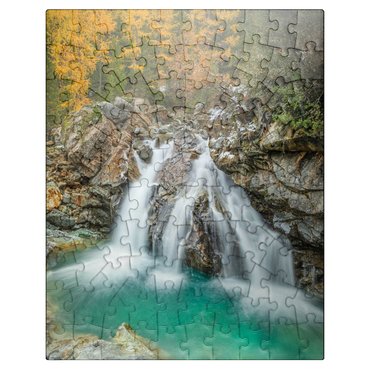 puzzleplate Waterfall in Morteratsch valley 100 Jigsaw Puzzle