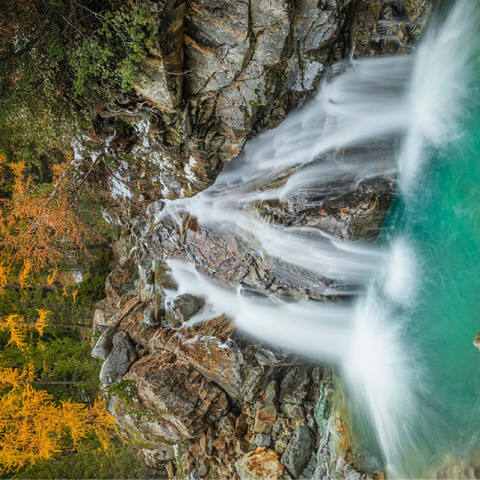 Waterfall in Morteratsch valley 100 Jigsaw Puzzle 3D Modell