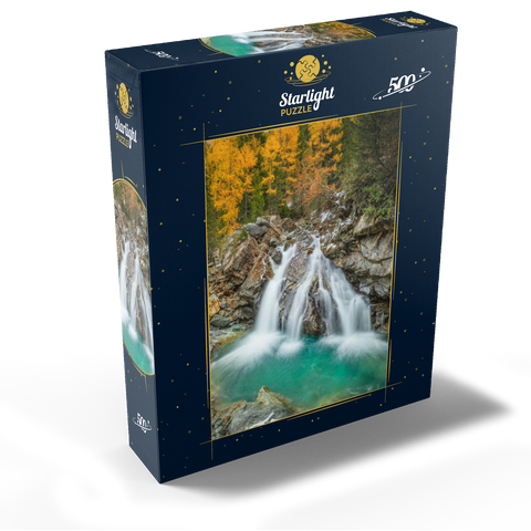 Waterfall in Morteratsch valley 500 Jigsaw Puzzle box view1