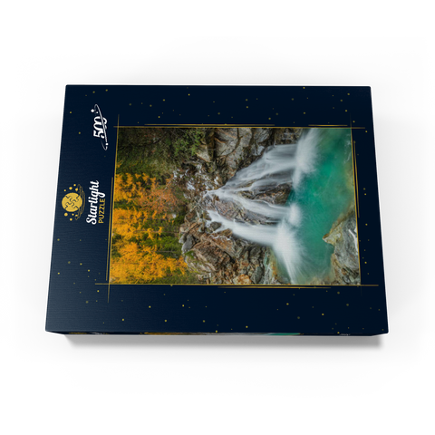 Waterfall in Morteratsch valley 500 Jigsaw Puzzle box view1